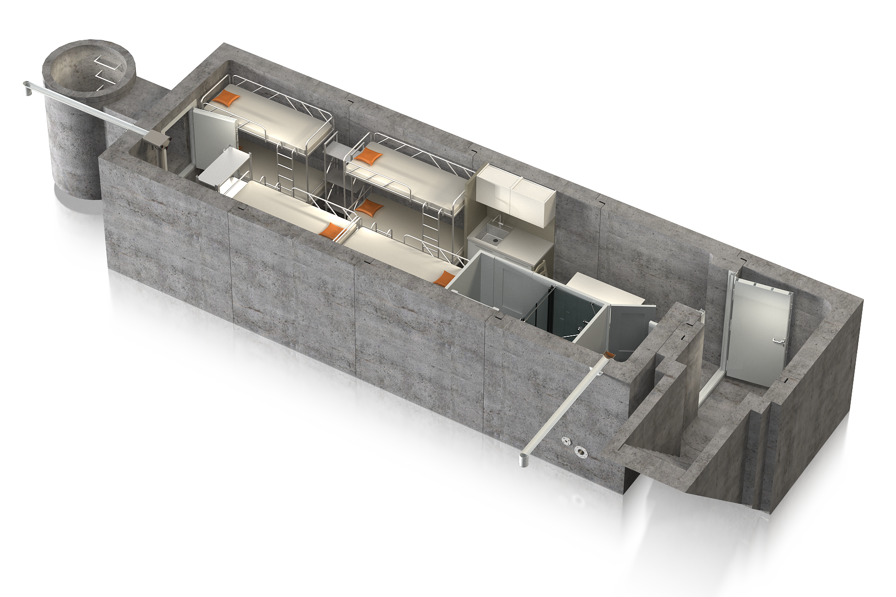 Modular Shelter_L_wiz_PP_B2_przekroj od gory 1